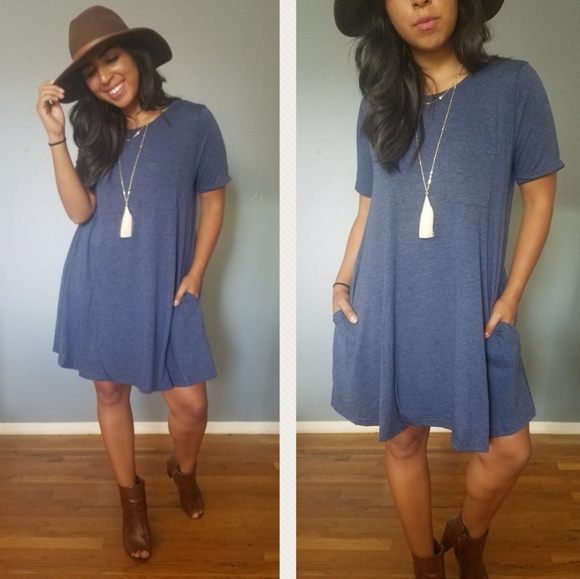 Dresses & Skirts - ON THE GO NAVY BLUE SWING DRESS